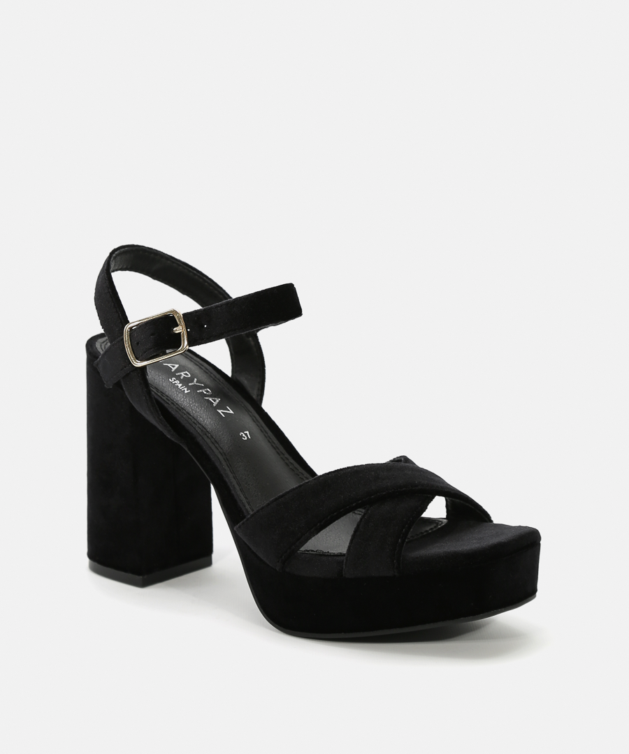 Sandalias plataforma terciopelo image number null